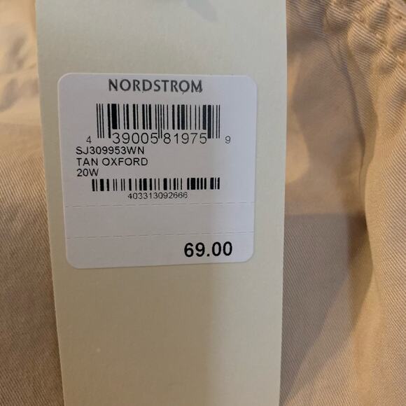 SEJOUR Cropped Oxford Pants. 20W. Tan - Picture 8 of 8